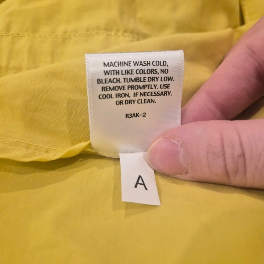 Eileen Fisher Weather Resistant Cotton Nylon Campcore Granola Yellow Rain Coat S - Picture 16 of 16
